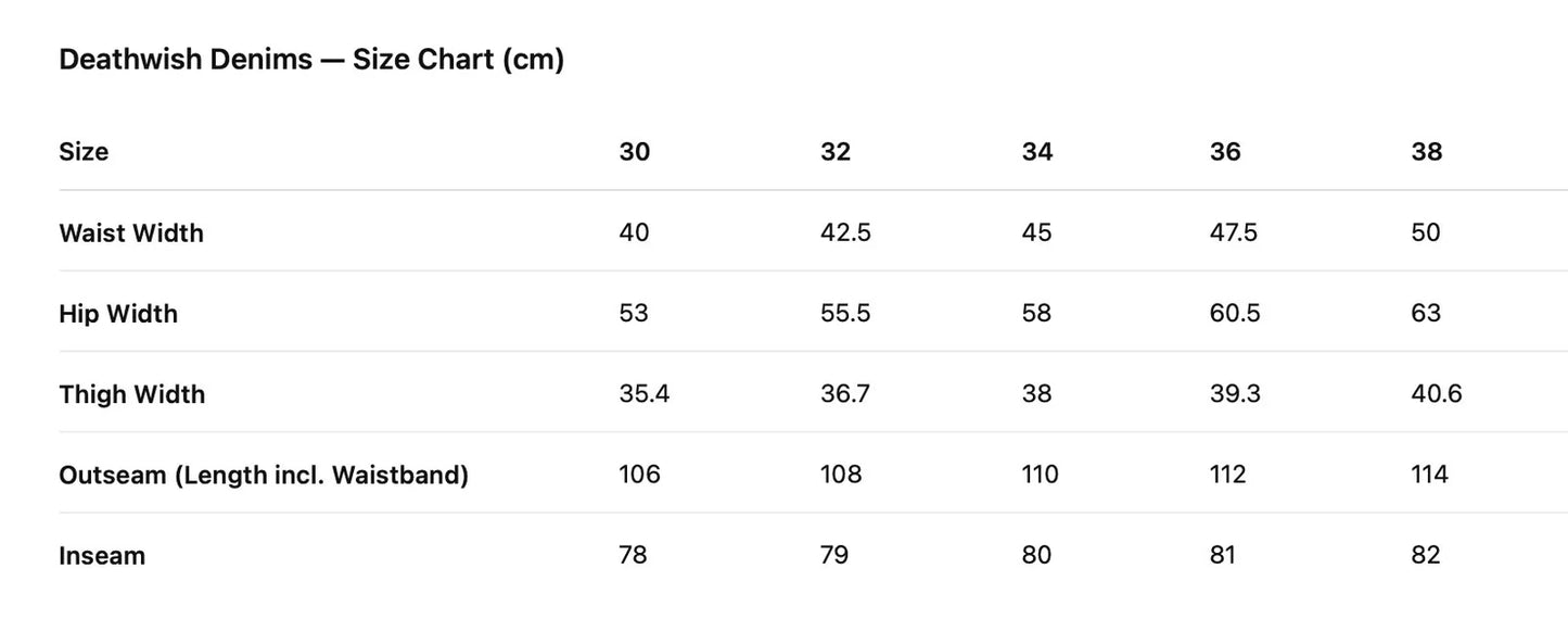 DEATHWISH BAGGY FACCHINI DENIM JEANS WASHED BLACK