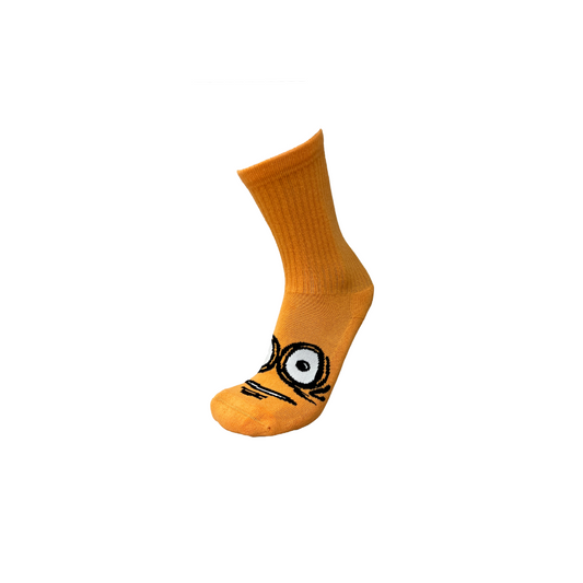 HEROIN BIG EGG NEON SOCKS ORANGE