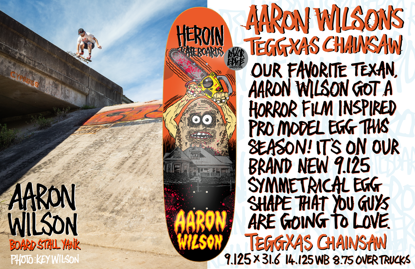 HEROIN SKATEBOARDS TEGGXAS CHAINSAW ZIP HOODIE