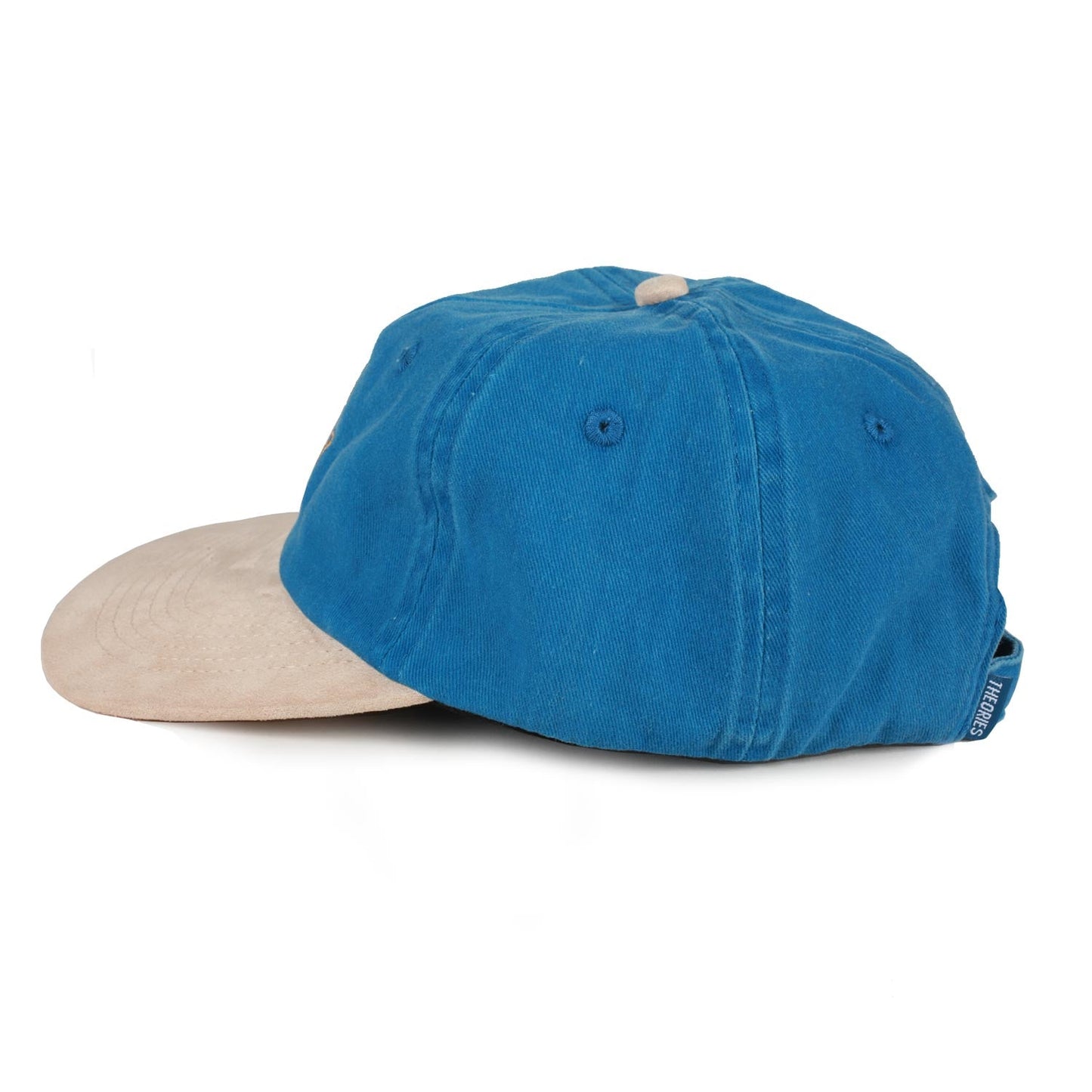 THEORIES HAND OF THEORIES SNAPBACK HAT DENIM/BROWN SUEDE