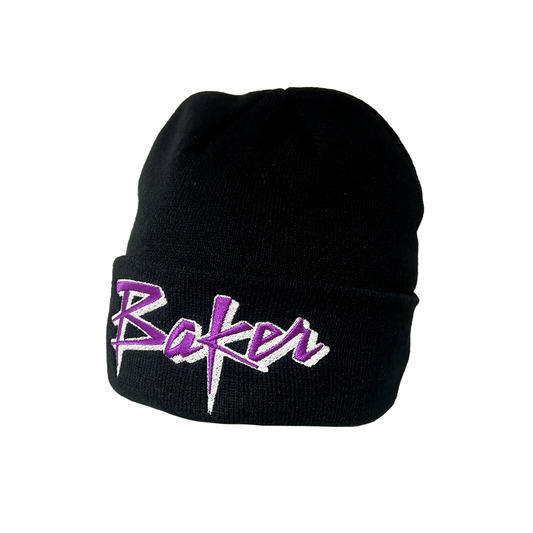BAKER PURPLE PAIN BEANIE BLACK