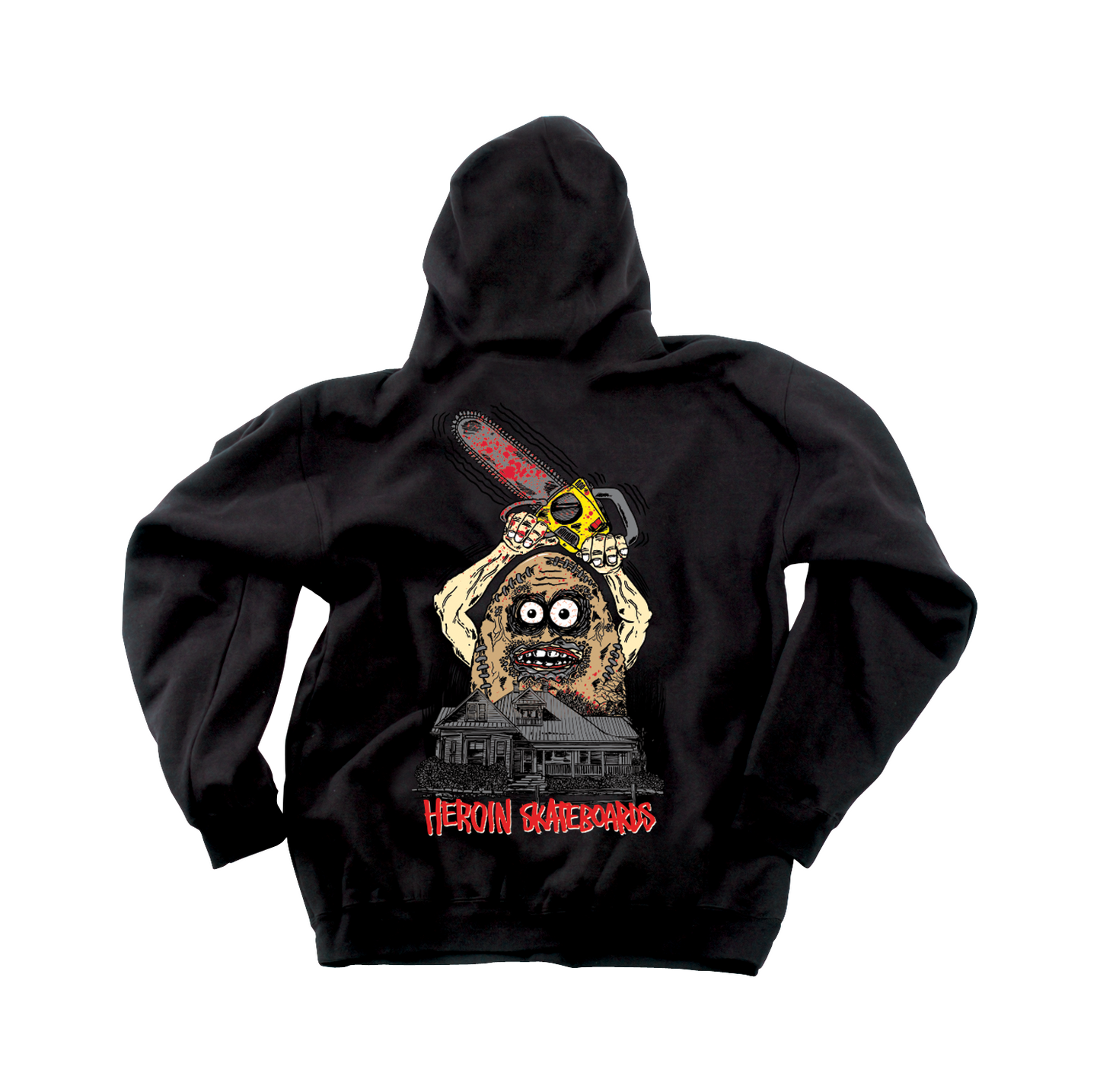 HEROIN SKATEBOARDS TEGGXAS CHAINSAW ZIP HOODIE