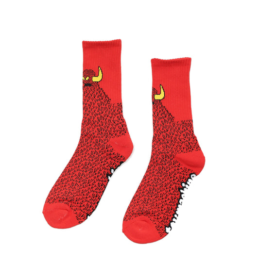 TOY MACHINE FURRY MONSTER SOCKS RED