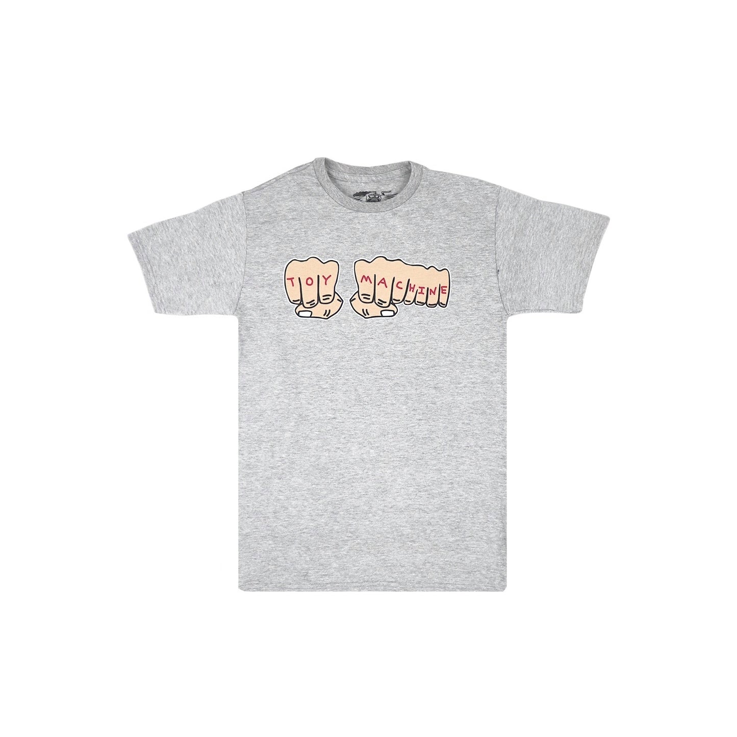 TOY MACHINE FISTS TEE HEATHER GREY