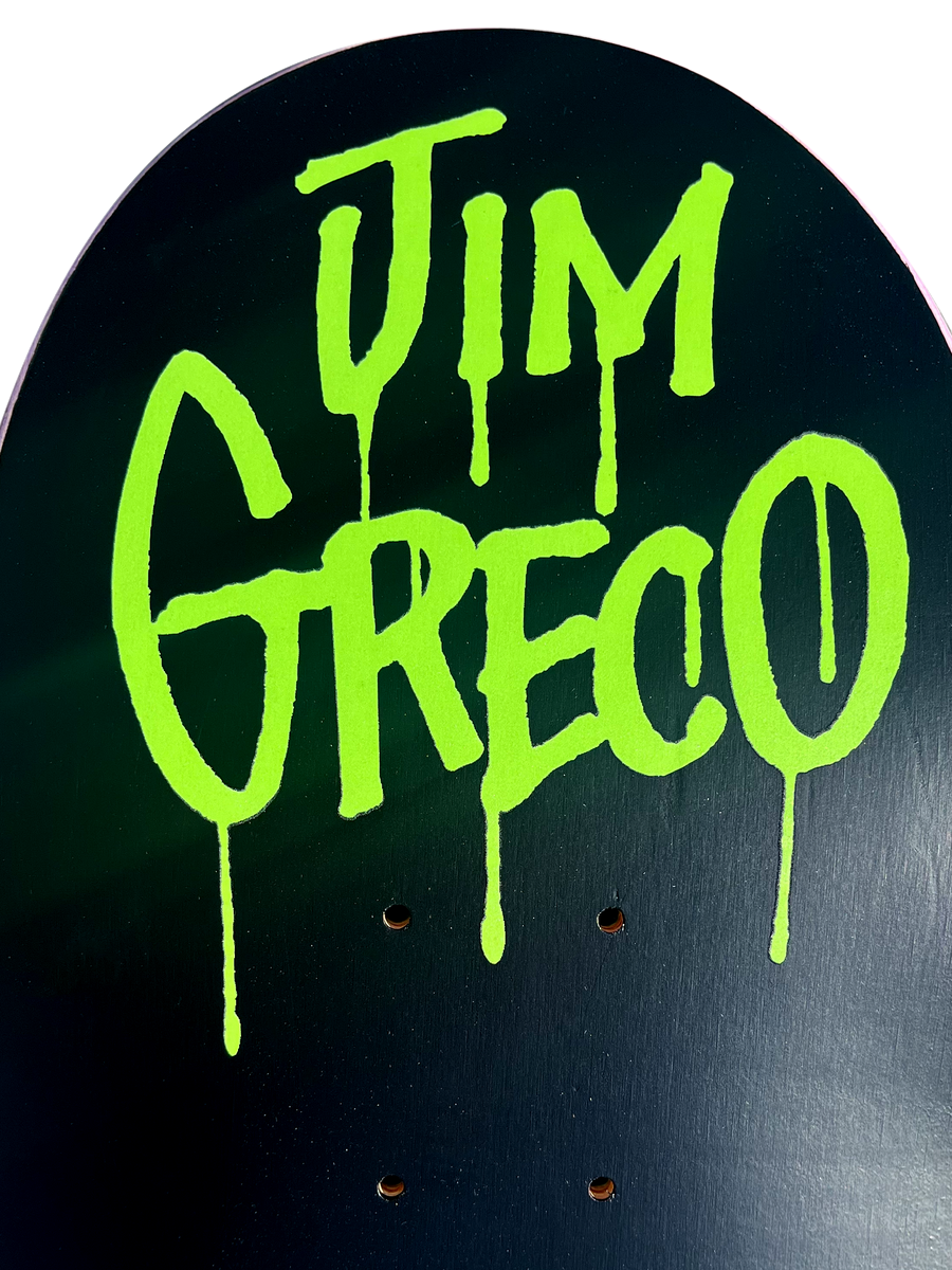 GLOW IN THE DARK | BLACK GRECO HAMMER LOGO DECK 8.25