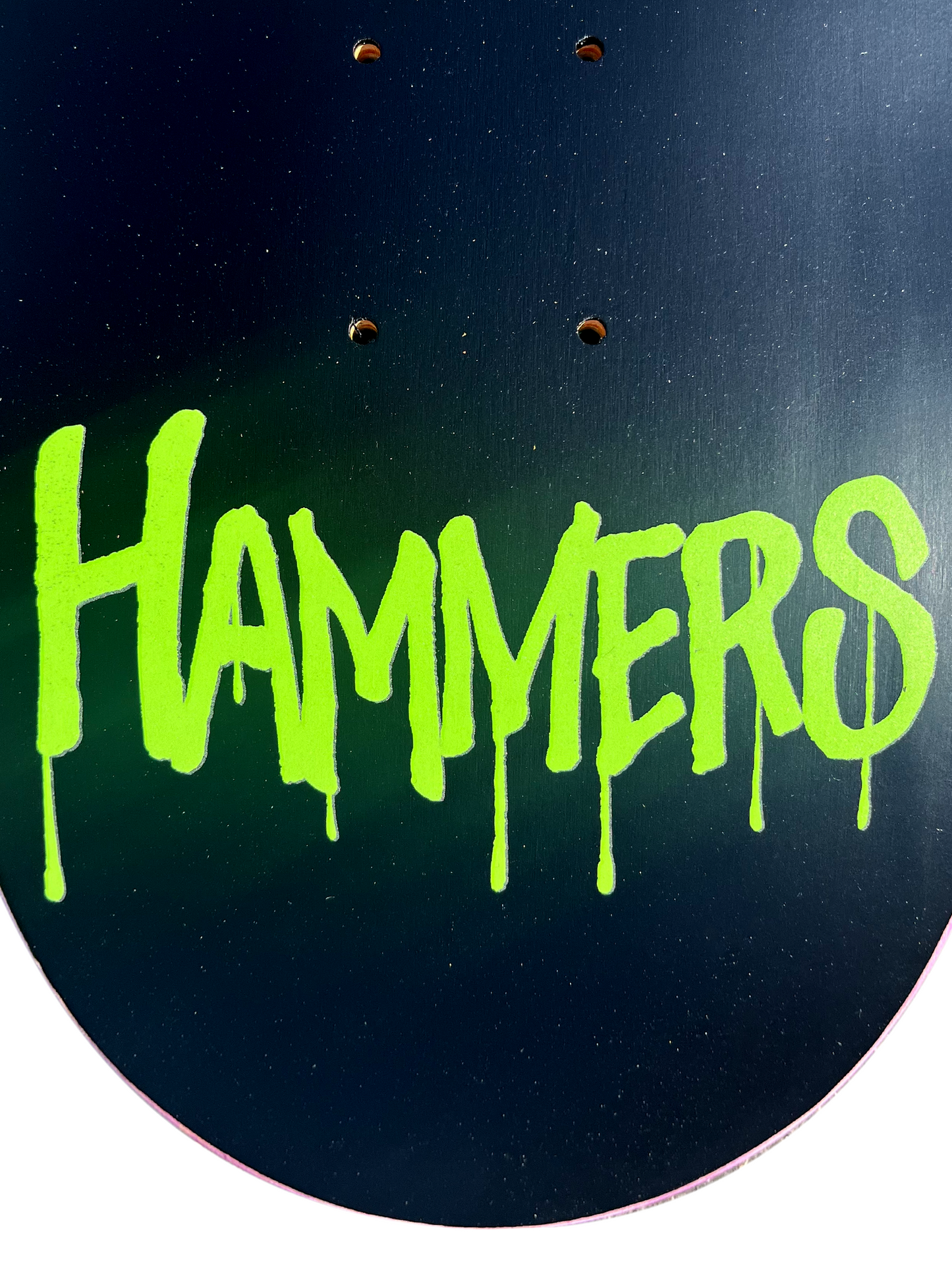 GLOW IN THE DARK | BLACK GRECO HAMMER LOGO DECK 8.25