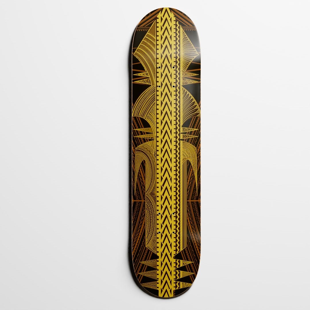 POSTAL SAMOAN MIKE DECK | MANUTOLU | BROWN GOLD 8.0"