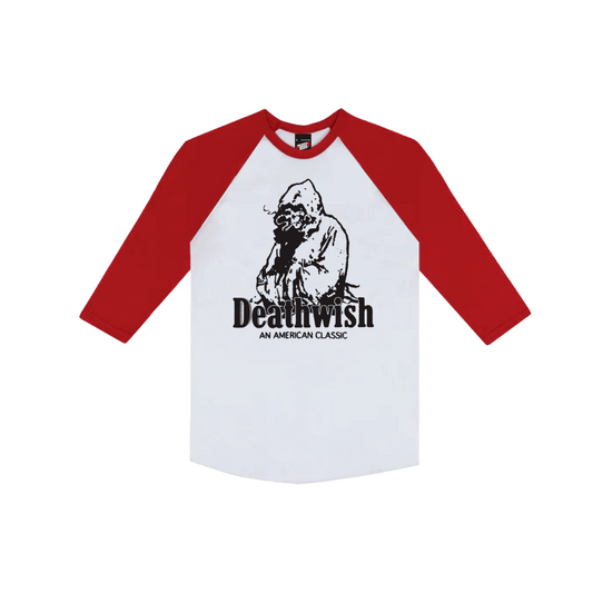 DEATHWISH AMERICAN CLASSIC RAGLAN L/S TEE RED/WHITE