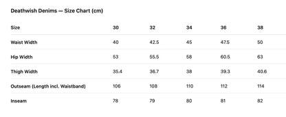 DEATHWISH BAGGY FACCHINI DENIM JEANS WASHED BLACK