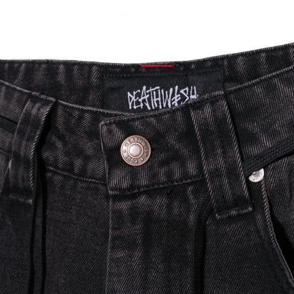 DEATHWISH BAGGY FACCHINI DENIM JEANS WASHED BLACK