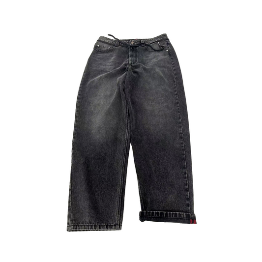 DEATHWISH BAGGY FACCHINI DENIM JEANS WASHED BLACK
