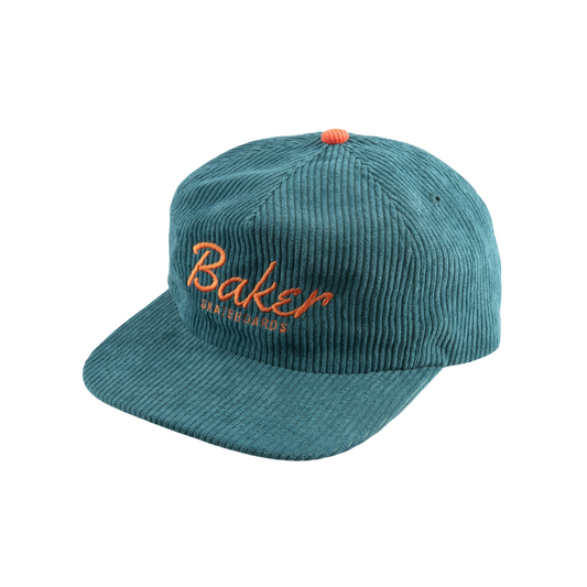 BAKER DOLPHIN GREEN CORD SNAPBACK HAT