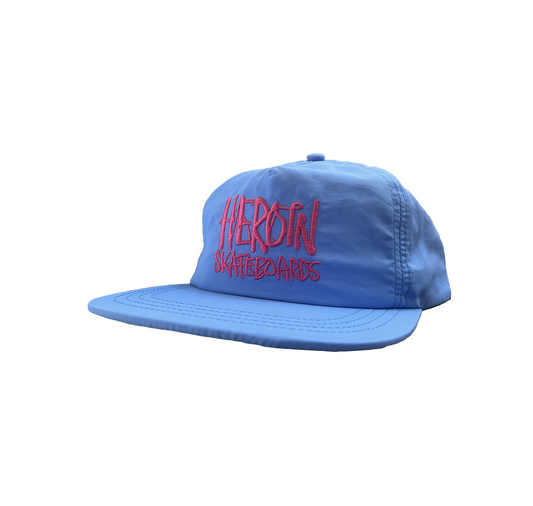 HEROIN SCRIPT LOGO HAT BLUE & PINK