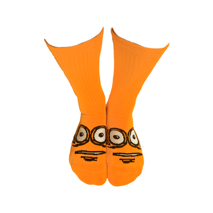 HEROIN BIG EGG NEON SOCKS ORANGE