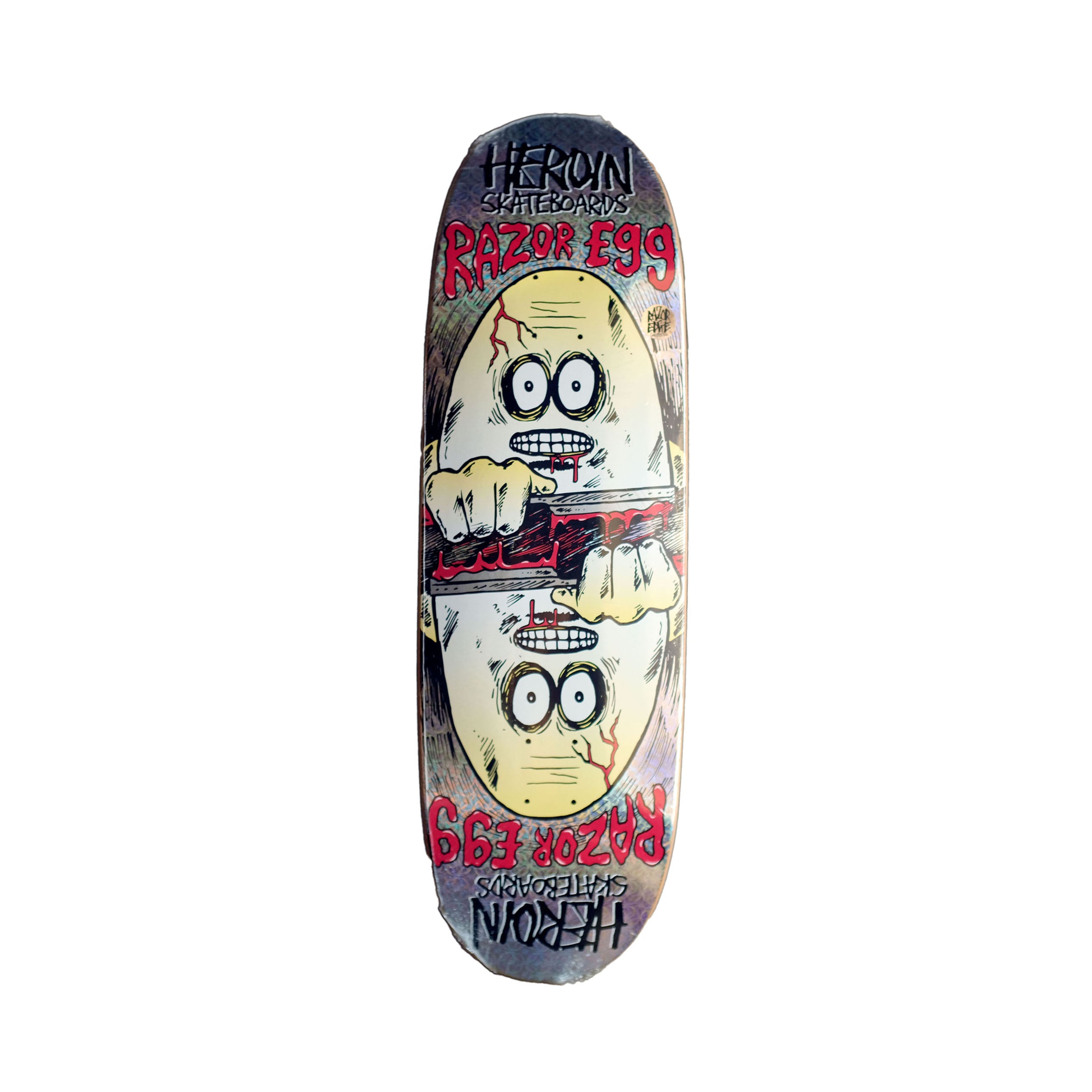 HEROIN SYMMETRICAL HOLO EGG DECK 9.5 – GECKO SKATE