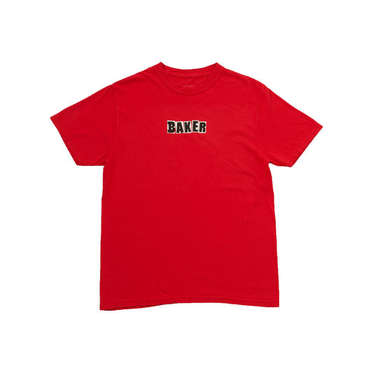 BAKER BRAND LOGO TEE RED WASH