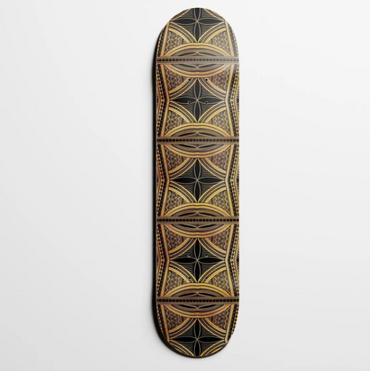 POSTAL SAMOAN MIKE DECK | ALA MATAGI | BLACK YELLOW 8.5"