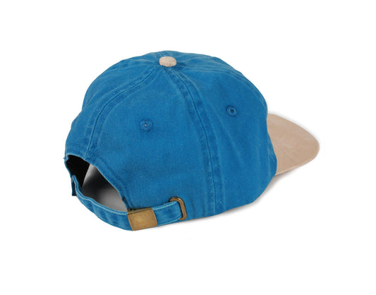 THEORIES HAND OF THEORIES SNAPBACK HAT DENIM/BROWN SUEDE