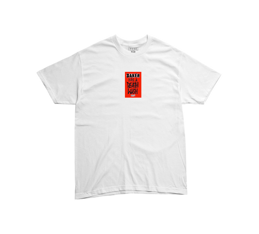 BAKER HAS A DEATHWISH PART 2 WHITE TEE