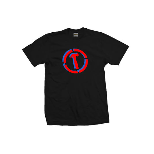 HAMMERS HAMMER LOGO TEE BLACK RED/BLUE