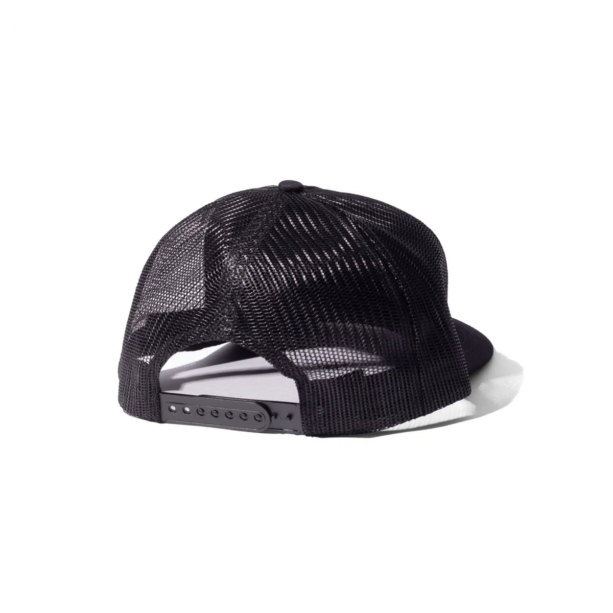 HEROIN PUNK SKULL TRUCKER HAT BLACK