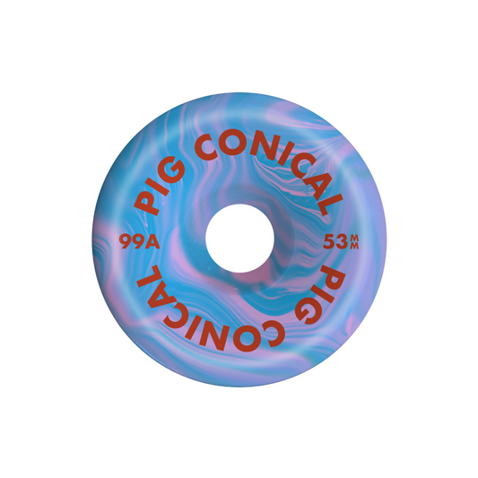 PIG WHEELS CONICAL 99A 53mm PURPLE SWIRL