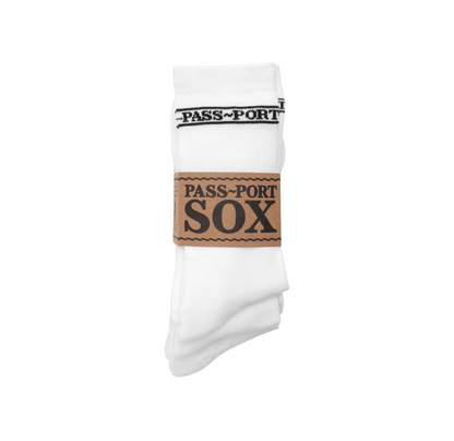 PASS~PORT HI SOX 3 PACK SOCKS WHITE