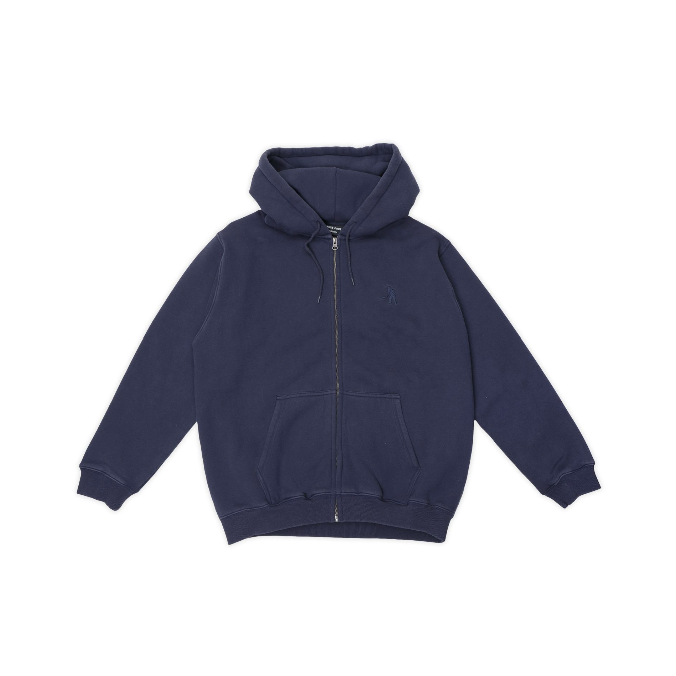 PASS~PORT SOLID WORKERS ZIP HOOD NAVY