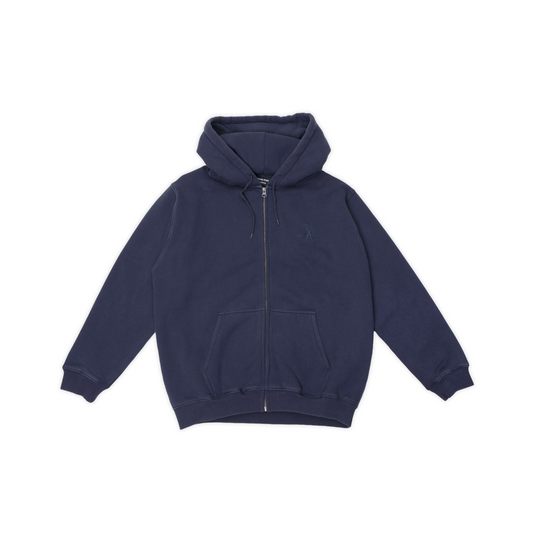 PASS~PORT SOLID WORKERS ZIP HOOD NAVY