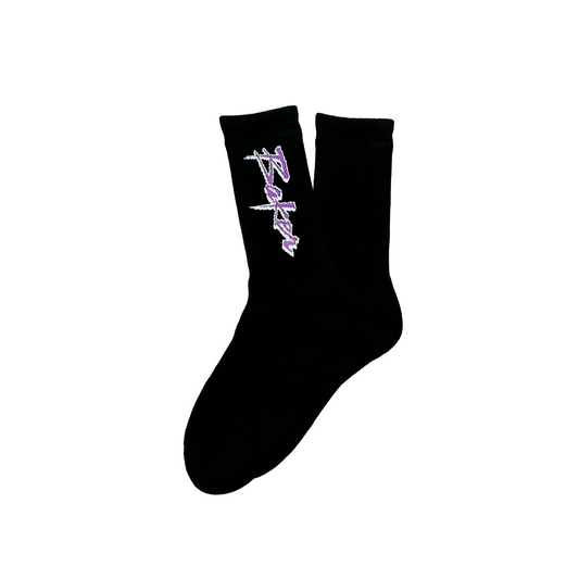 BAKER PURPLE PAIN SOCKS BLACK