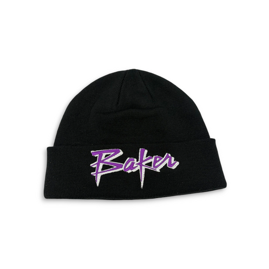 BAKER PURPLE PAIN BEANIE BLACK