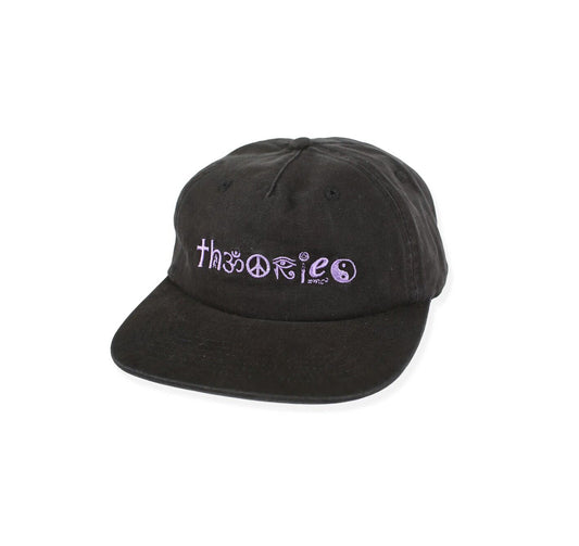 THEORIES COEXIST WASHED DENIM HAT BLACK