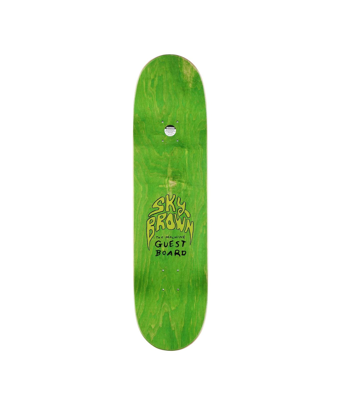 TOY MACHINE SKY BROWN GUEST BOARD 8.25"