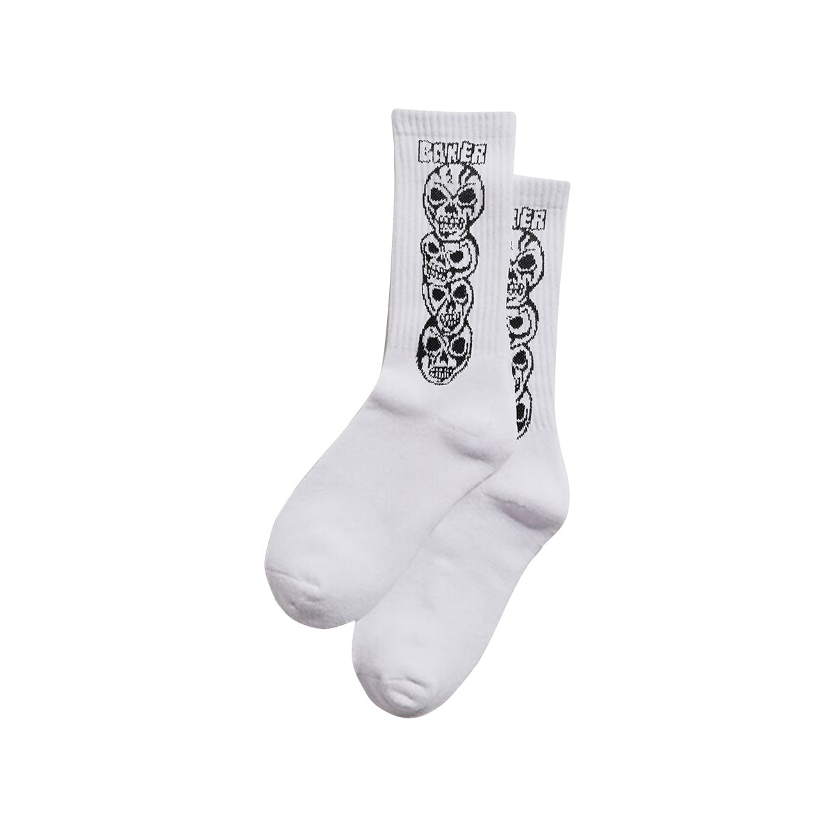 BAKER STACK SKULL SOCKS WHITE