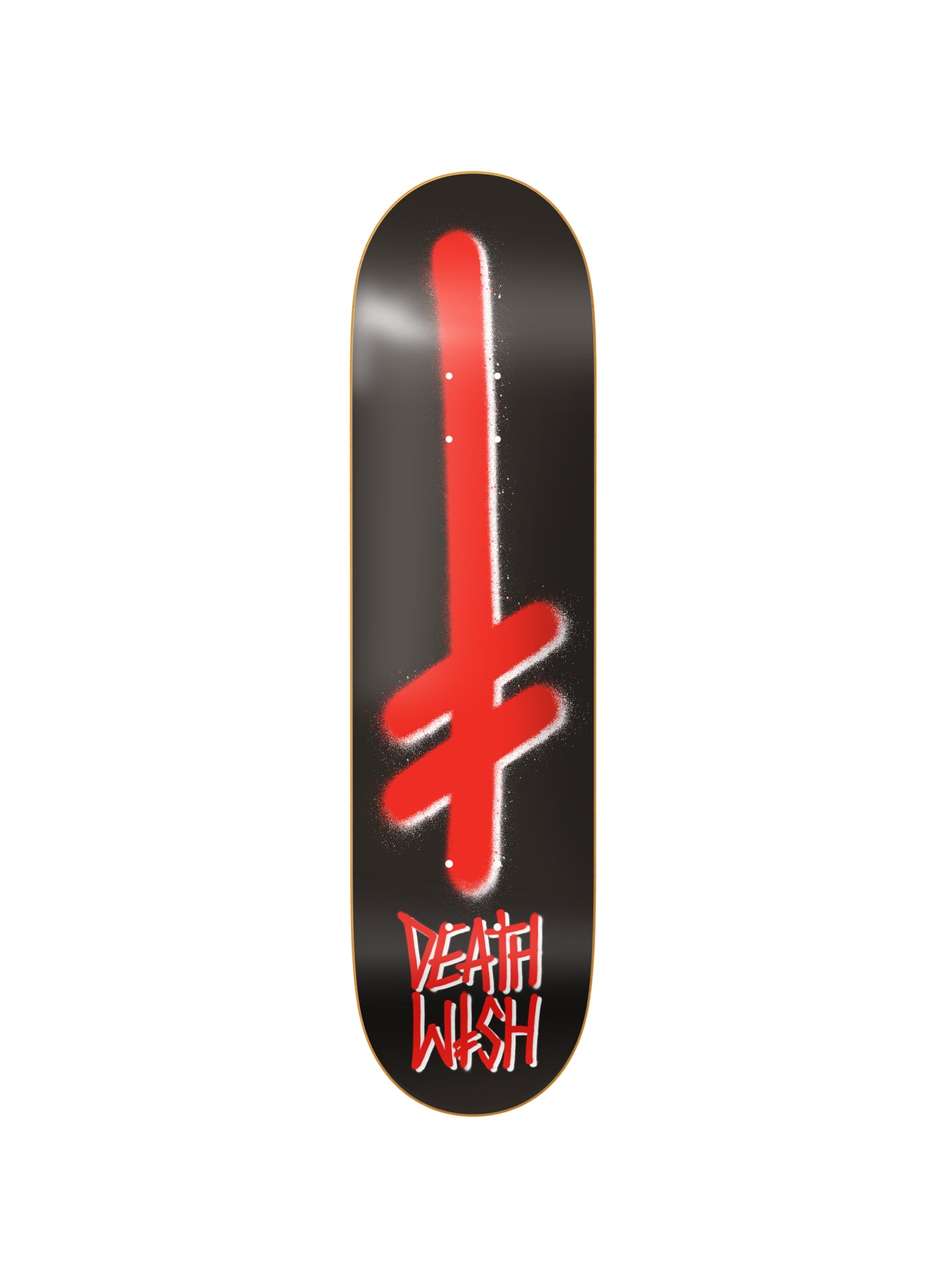 DEATHWISH OG GANG LOGO DECK BLACK & RED 8.25