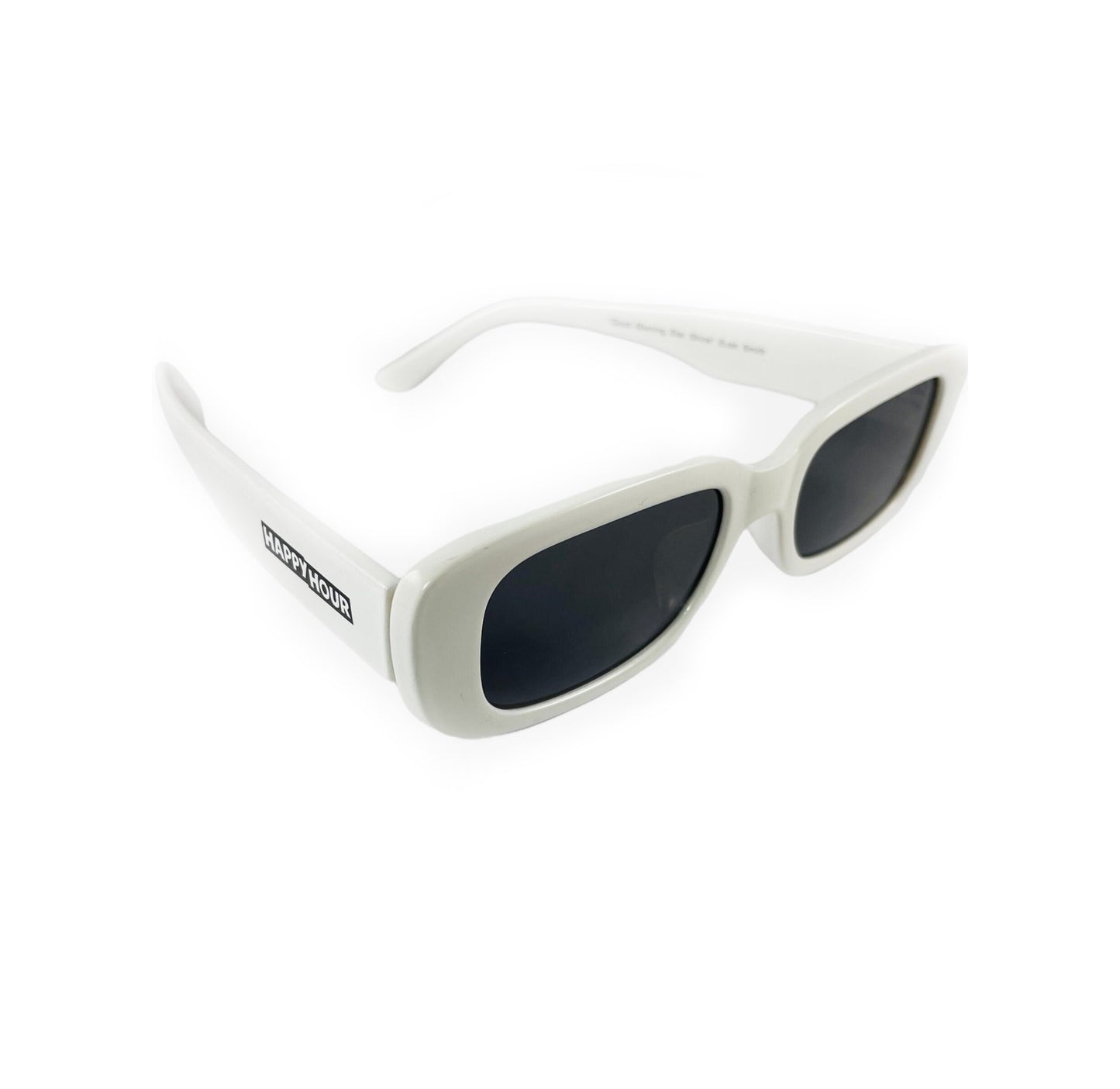 HAPPY HOUR Oxford Gloss White Evan Smith Sunglasses