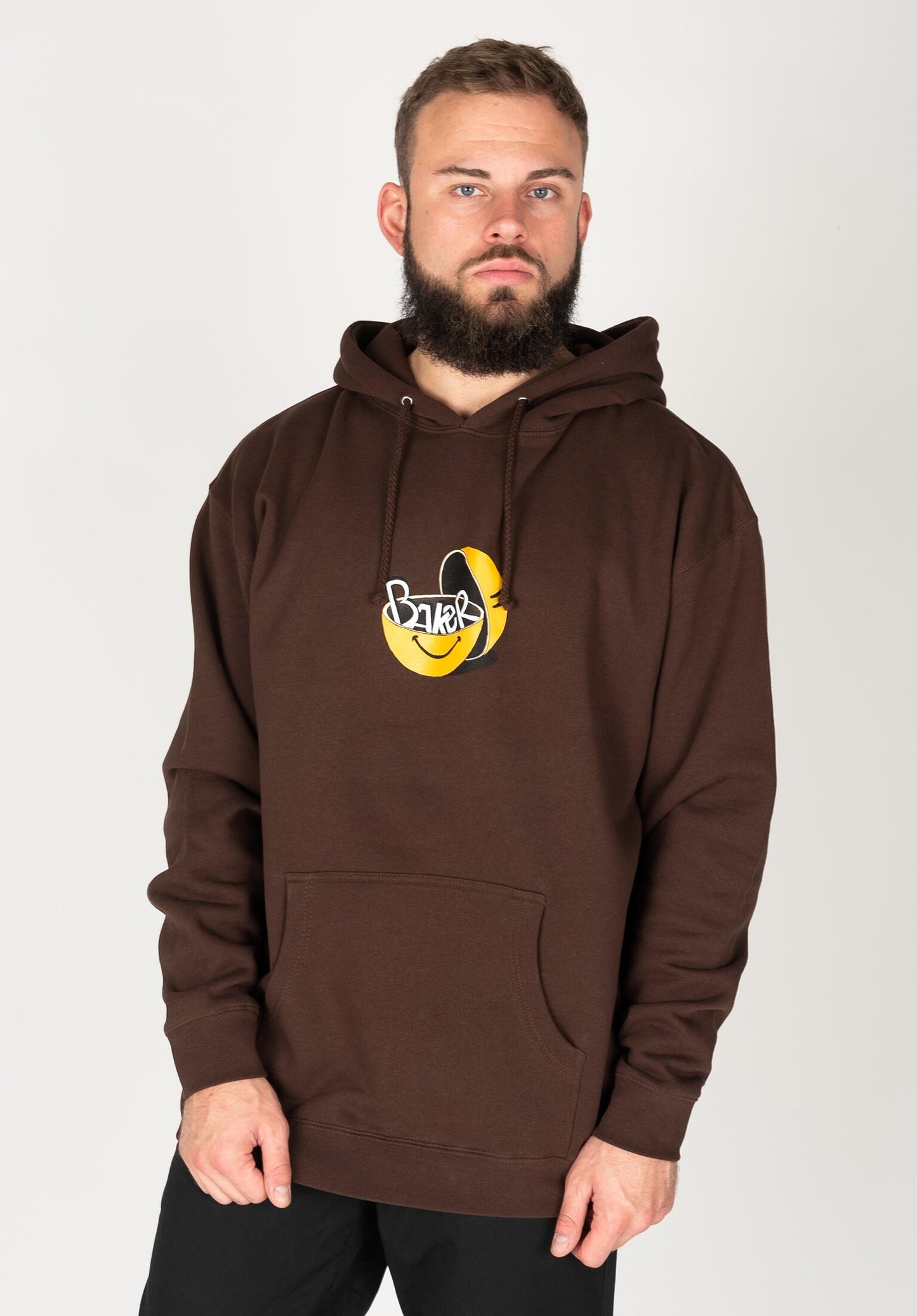 BAKER INNER HAPPINESS HOODIE BROWN