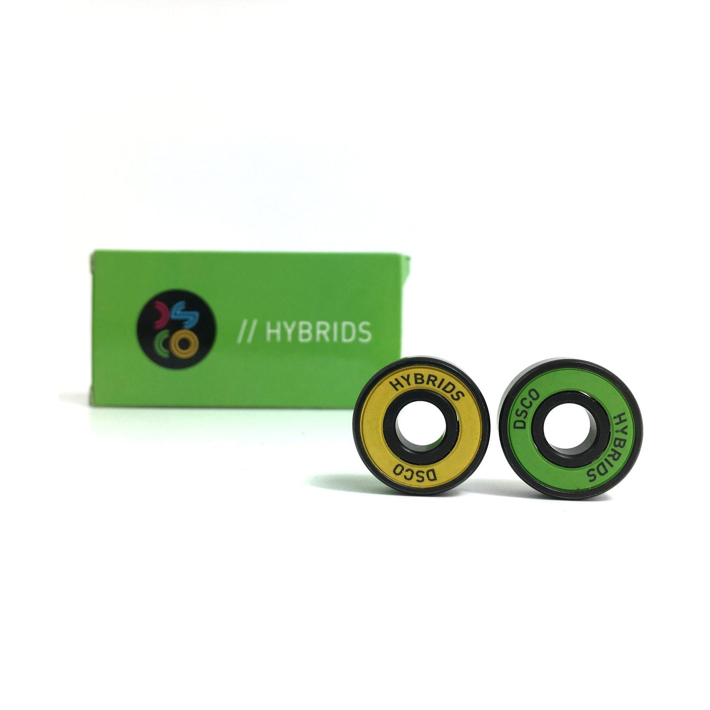 DSCO BEARINGS HYBRIDS - YELLOW/GREEN SHIELDS