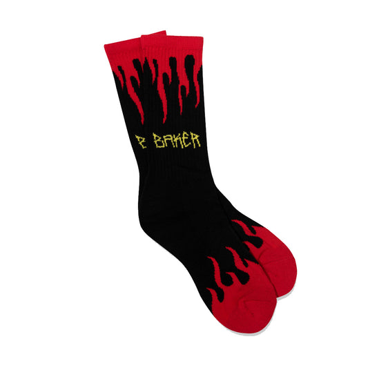 BAKER FLAMES SOCKS BLACK